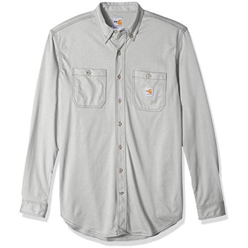  Carhartt Mens Big and Tall Big & Tall Flame Resistant Force Cotton Hybrid Shirt