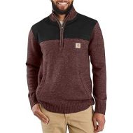 Carhartt Mens 103865 Quarter Zip Sweater - XX-Large - Dark Cedar Heather