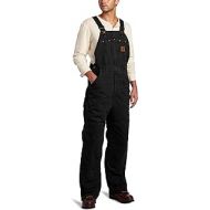 Carhartt Mens R27 Sandstone Duck Bib Overall - Quilt Lined - 44W x 30L - Black