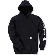 Carhartt Mens Signature Sleeve Logo Hooded Sweatshirt Hooded LRG Black