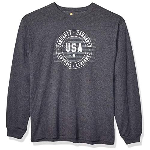  Carhartt Mens Lubbock USA Graphic Long Sleeve T Shirt (Regular and Big & Tall Sizes)