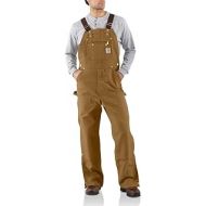 Carhartt Mens R37 Duck Zip-to-Thigh Bib Overall - Unlined