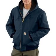 Carhartt Mens J140 Duck Active Jacket - Quilted Flannel Lined - Large - Dark Navy