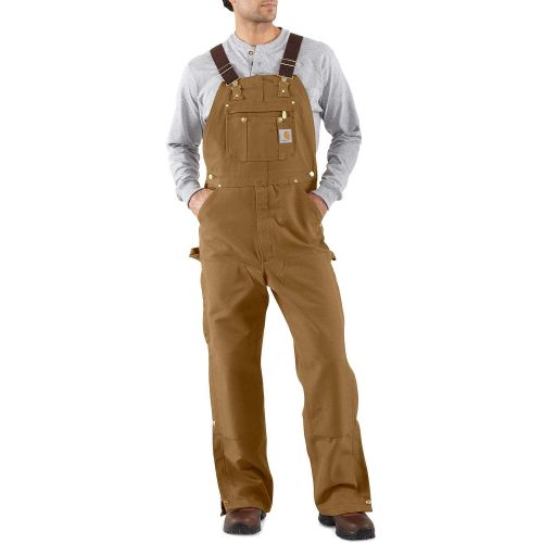  Carhartt Mens Jeans 44X30 Adjustable Strap Overalls Cotton