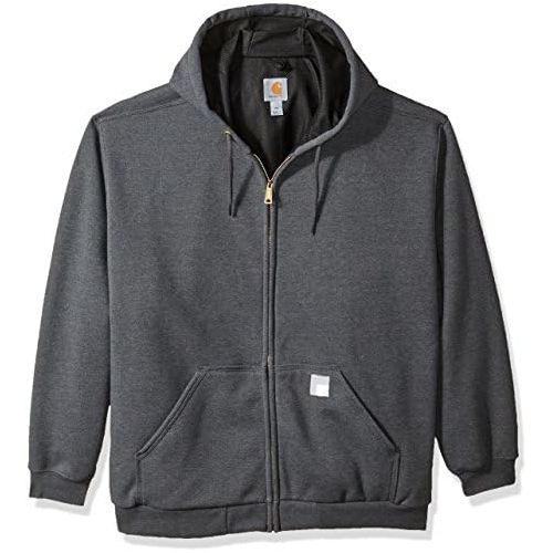  Carhartt Mens Big and Tall B&T RD Rutland Thermal Lined Hooded Zip Front Sweatshirt, Carbon Heather, 4X-Large