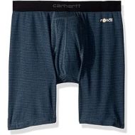 Carhartt Mens Base Force 8 Inseam Tech Boxer Brief, Navy Grid, L