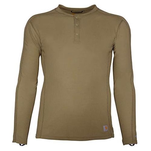  Carhartt Mens Force Midweight Classic Henley Thermal Base Layer Long Sleeve Shirt