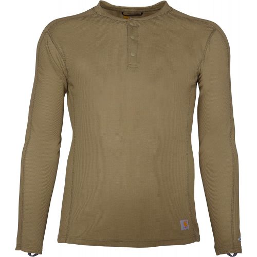  Carhartt Mens Force Midweight Classic Henley Thermal Base Layer Long Sleeve Shirt