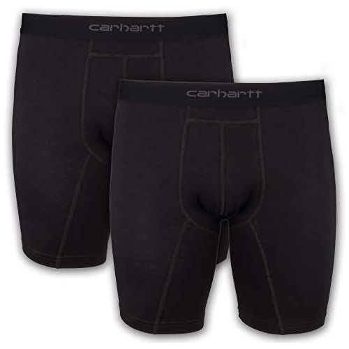  Carhartt Mens Cotton Polyester 2 Pack Boxer Brief