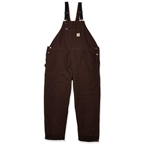  Carhartt Mens Quilt Lined Washed Duck Bib Overalls