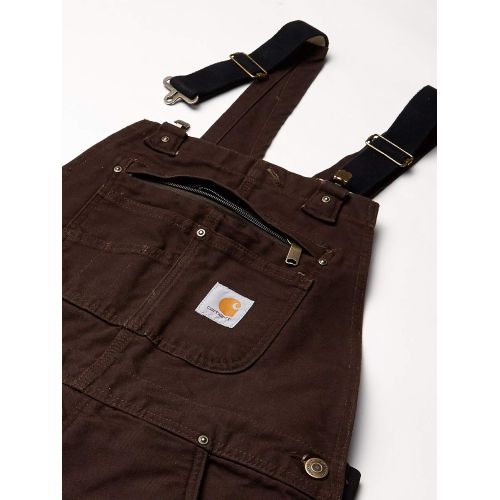  Carhartt Mens Quilt Lined Washed Duck Bib Overalls