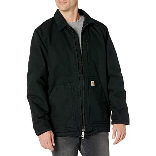  Carhartt mens Loose Fit Washed Duck Sherpa-lined Coat