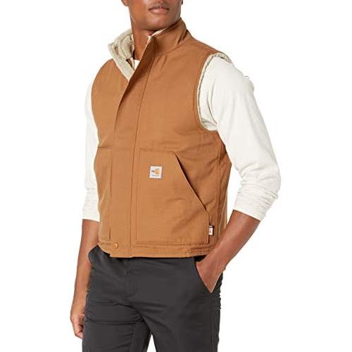  Carhartt Mens Big & Tall Flame Resistant Mock Neck Sherpa Lined Vest