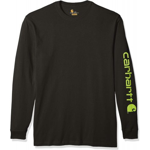  Carhartt Mens Big & Tall Signature Logo Long Sleeve T Shirt K231