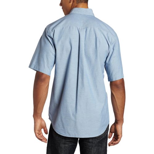  Carhartt Mens Big & Tall Fort Short Sleeve Shirt Lightweight Chambray Button