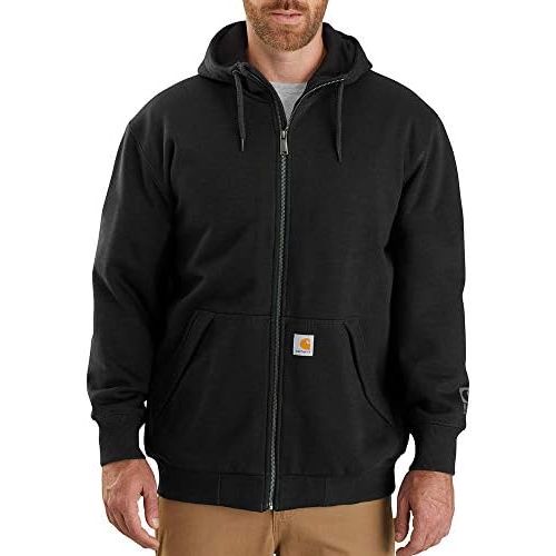  Carhartt Mens Rain Defender Loose Fit Midweight Thermal-Lined Full-Zip Sweatshirt