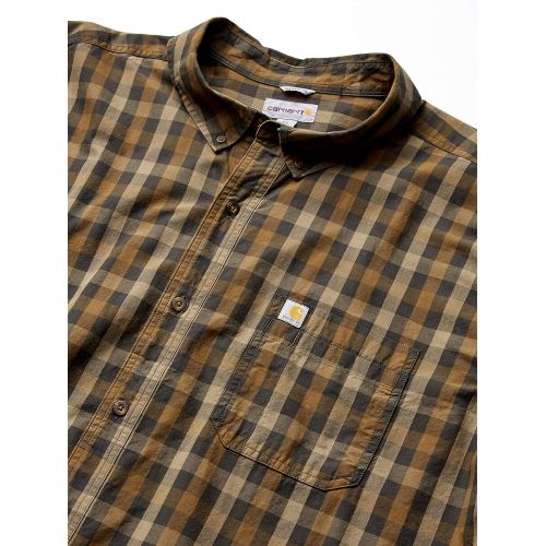  Carhartt Mens Essential Plaid Button Down Long Sleeve Shirt