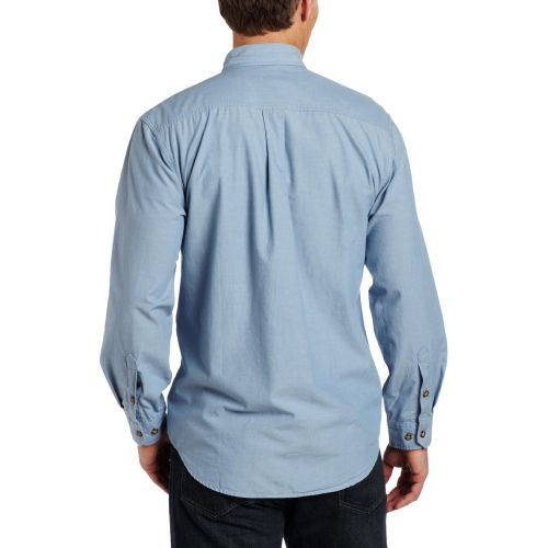  Carhartt Mens Big & Tall Fort Long Sleeve Shirt Lightweight Chambray Button Front Relaxed Fit S202