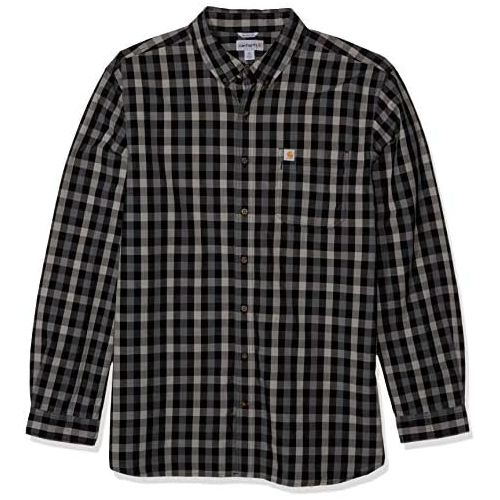  Carhartt Mens Tall Size Big & Tall M Essential Plaid Button Down Long Sleeve Shirt