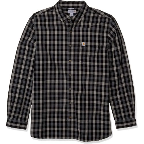  Carhartt Mens Tall Size Big & Tall M Essential Plaid Button Down Long Sleeve Shirt