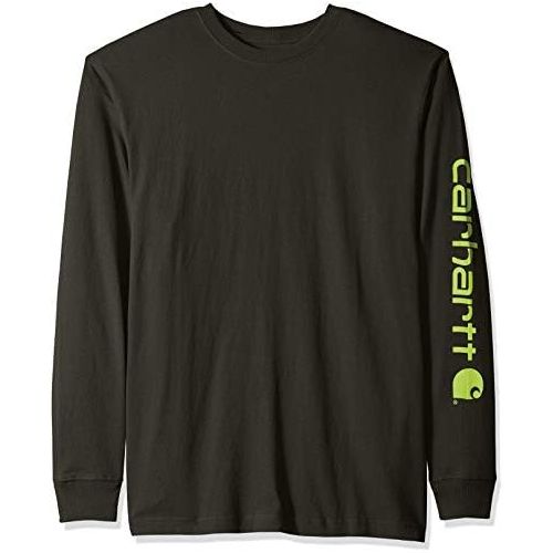  Carhartt Mens Signature Logo Long Sleeve T Shirt K231