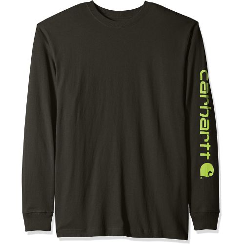  Carhartt Mens Signature Logo Long Sleeve T Shirt K231