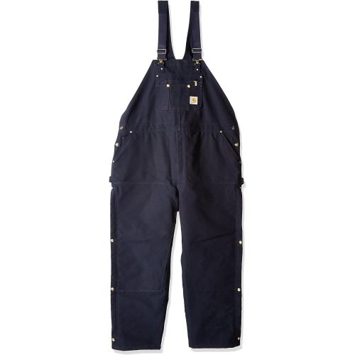 Carhartt Mens Quilt Lined Zip To Thigh Bib Overalls R41