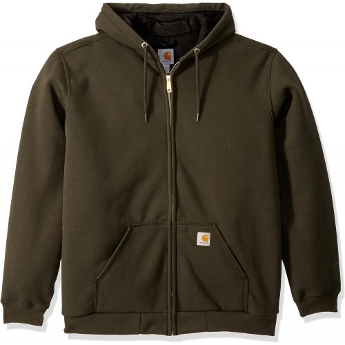  Carhartt Mens Big & Tall Rain Defender Rutland Lined Hooded Zip Sweatshirt