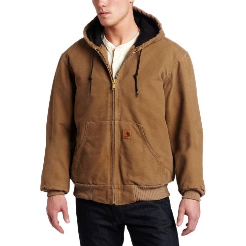  Carhartt Mens Big & Tall Quilted Flannel-Lined Sandstone Active Jacket J130