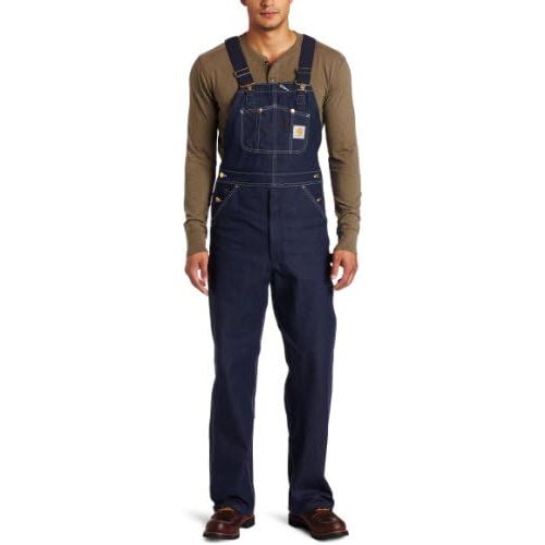  Carhartt Mens Denim Unlined Bib Overall R08