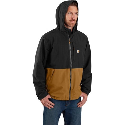  Carhartt Mens Storm Defender Midweight Hooded Jacket, Black Brown, X-Large