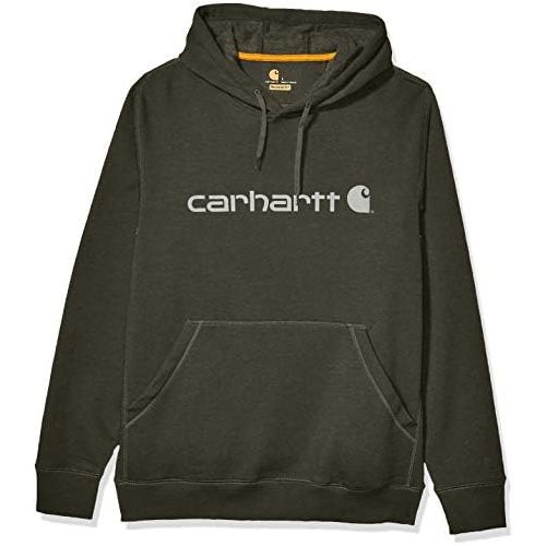  Carhartt Mens Force Delmont Signature Graphic Hooded Sweatshirt