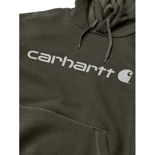  Carhartt Mens Force Delmont Signature Graphic Hooded Sweatshirt