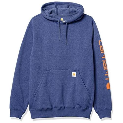  Carhartt Mens Midweight Sleeve Logo Hooded Sweatshirt (Regular and Big & Tall Sizes)