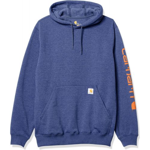  Carhartt Mens Midweight Sleeve Logo Hooded Sweatshirt (Regular and Big & Tall Sizes)