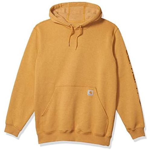  Carhartt Mens Midweight Sleeve Logo Hooded Sweatshirt (Regular and Big & Tall Sizes)