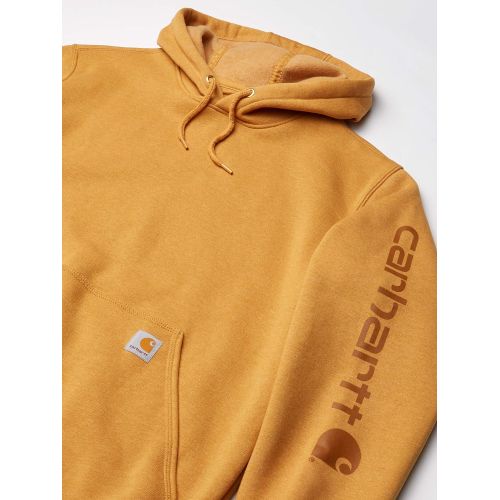  Carhartt Mens Midweight Sleeve Logo Hooded Sweatshirt (Regular and Big & Tall Sizes)