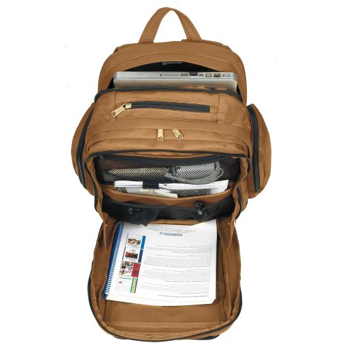  [아마존베스트]Carhartt Legacy Deluxe Work Backpack with 17-Inch Laptop Compartment, Carhartt Brown