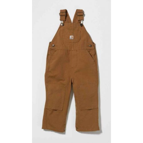  Carhartt Washed Bib Overalls Carhartt Brown 3 MO -Kids