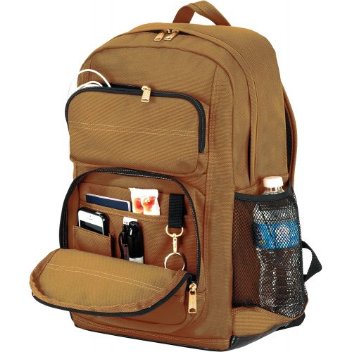  Carhartt Legacy Standard Work Backpack with Padded Laptop Sleeve and Tablet Storage, Carhartt Brown