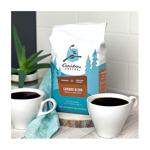  Caribou Coffee, Medium Roast Ground Coffee - Caribou Blend 20 Ounce Bag