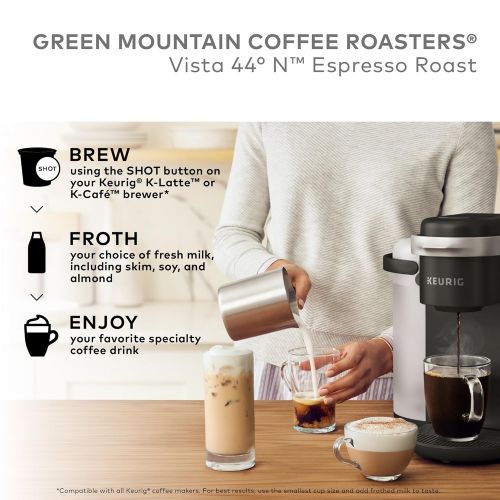  Caribou Coffee Green Mountain Coffee Roasters Vista 44°N, Single Serve Coffee K-Cup Pod, Flavored Coffee, 48