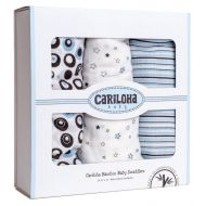 Cariloha Soft Bamboo Baby Blankets- Bamboo Swaddle Blanket - Set of 3 (Blue)