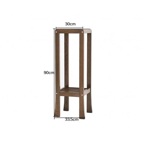  Carl Artbay stool Wooden Flower Stand, Simple Modern Double-Layer Solid Wood Storage Shelf Display Stand Indoor and Outdoor Use (Size : 903030D)