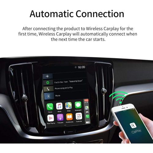  [아마존베스트]Carlinkit 2.0 Wireless CarPlay Adapter U2W for Factory Wired CarPlay Cars, Compatible with Audi/Porsche/Volvo/Volkswagen Online Upgrade, iOS 13 14, Convert Wired to Wireless CarPla