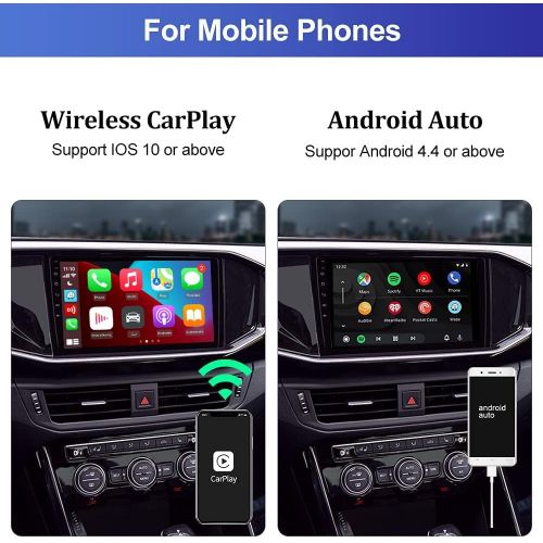  Carlinkit AutoKit CarPlay Wireless CarPlay USB Adapter/Android Wireless USB Adaptor for Wired Android Auto,Fit for All Android 4.4 or Above Car Radio USB Connection