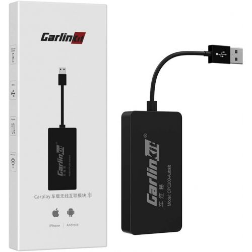  2022 Carlinkit Wireless Carplay Dongle Wired Android Auto USB Dongle, Mirror Screen/iOS (7.1 and Above)/Online Upgrade/Google Maps/Compatible Car Machine is The Android System Vers