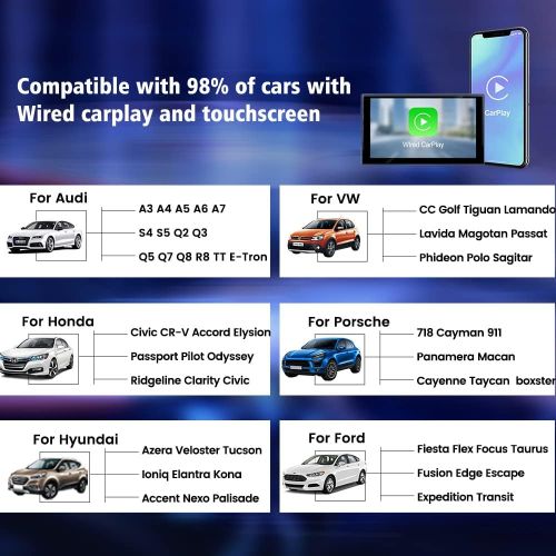  2022 CarlinKit 3.0 Wireless CarPlay Adapter for iOS - Upgrade Built-in Wired Carplay to Wireless Carplay Dongle - CarlinKit Easy-to-Install Plug & Play Seamless Automatic Connectio