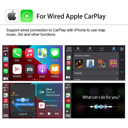  CarlinKit Wired CarPlay Adapter USB Dongle fit for Car Radio with Android Head Unit System 4.4 or Above,Support Car Screen Wired Android Auto/Mirroring/USB Connect/Upgrade etc. (Bl