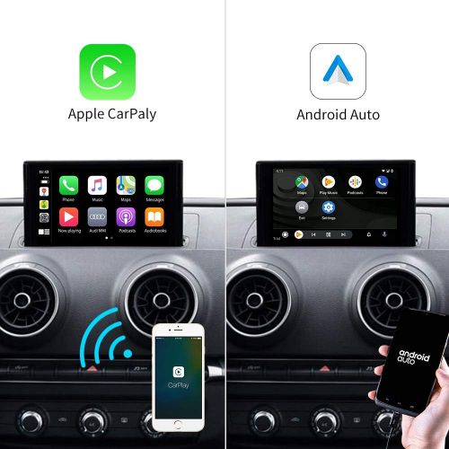  2022 CarlinKit Wireless CarPay Decoder Box for Audi 2013-2019 A3, 5.8 inch and 7inch Original Screen Update, Support Wired Android Auto, Compatible with Audi Original Car OEM Radio